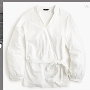 J. Crew white wrap top Size Medium